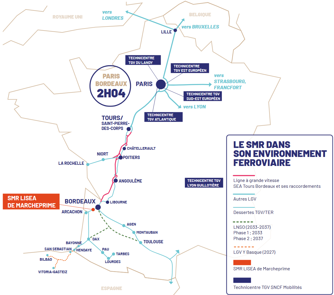 SMR LISEA et ligne SEA Tours Bordeaux