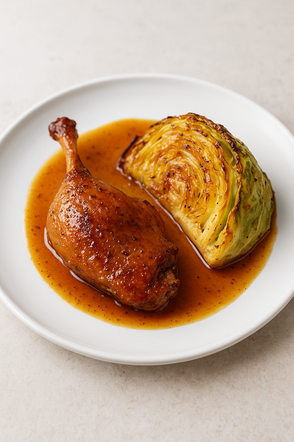 Canard rôti au miel et à l’orange : une recette festive du Sud-Ouest avec chou braisé