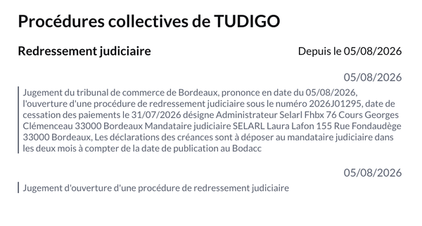 Tudigo dépose le bilan